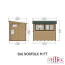 Goodwood Norfolk (8' x 6') Professional Tongue and Groove Pent Shed