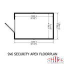 Goodwood Security (9' x 6') Professional Tongue and Groove Apex Shed