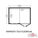 Goodwood Mammoth (10' x 7') Professional Tongue and Groove Apex Shed