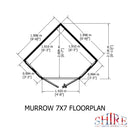 Goodwood Murrow (7' x 7') Professional Tongue and Groove Corner Shed