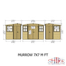 Goodwood Murrow (7' x 7') Professional Tongue and Groove Corner Shed
