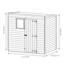 7'x5' Overlap Pent Shed