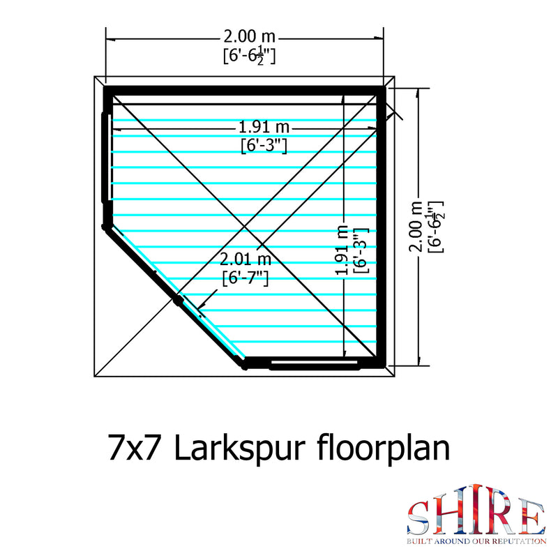 Larkspur Corner Summerhouse (7' x 7')