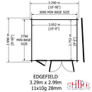 Edgefield Log Cabin in 19mm Logs - 2 Sizes Available