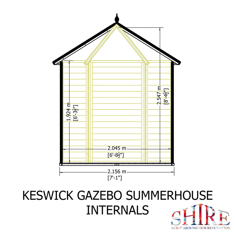 Keswick Gazebo Summerhouse (6' x 6')