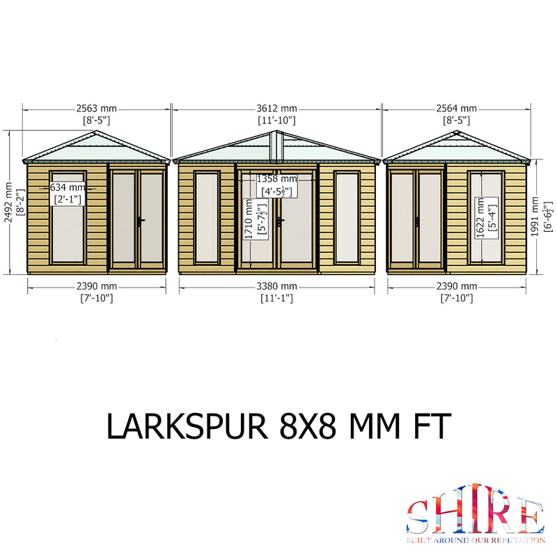 Larkspur Corner Summerhouse (8' x 8')