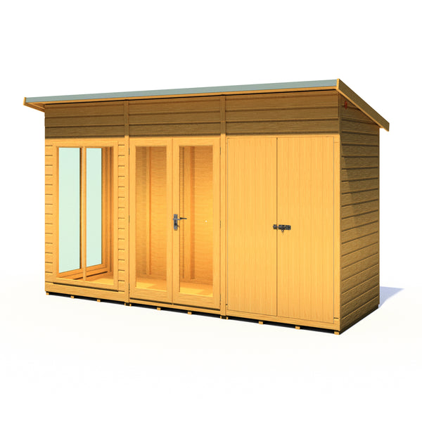 Lela Pent Summerhouse 12'x4' in T&G - Including 4ft Storage