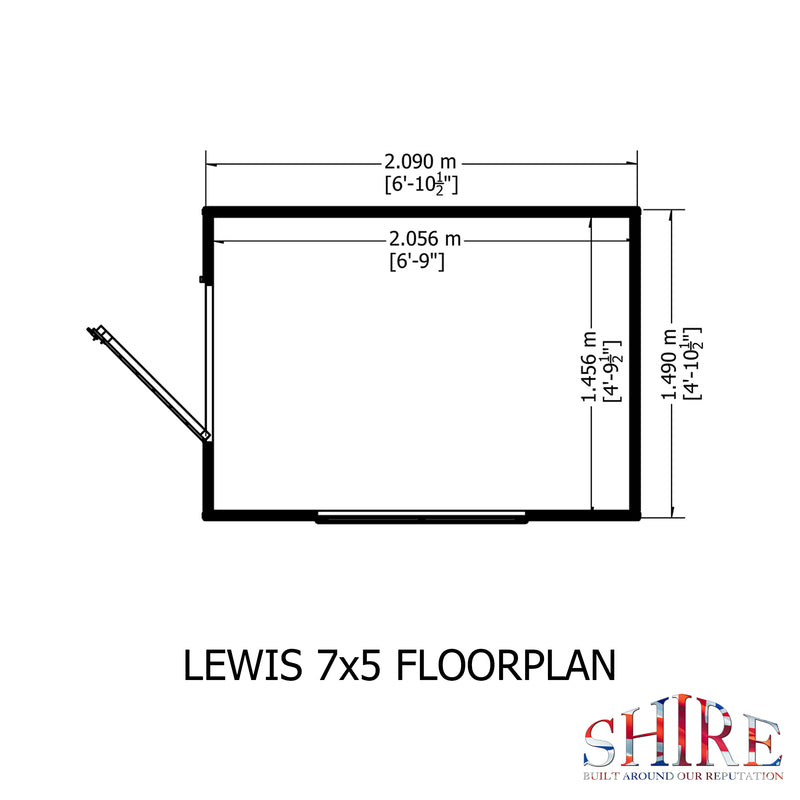 Lewis (6' x 4') Professional Storage Apex Shed
