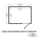 Lewis (8' x 6') T&G Reverse Apex Shed