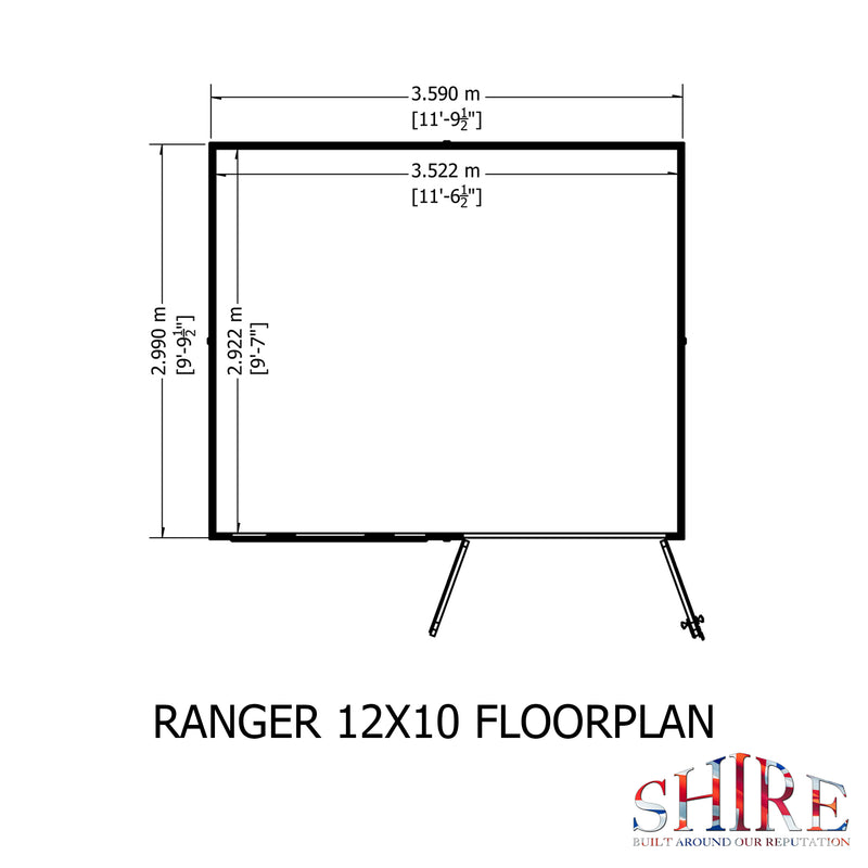 Ranger (12' x 10') Professional Storage Shed