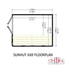 Sun Hut Potting Shed 6' x 8'