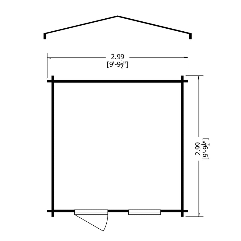 Avesbury Log Cabin - Various Sizes Available