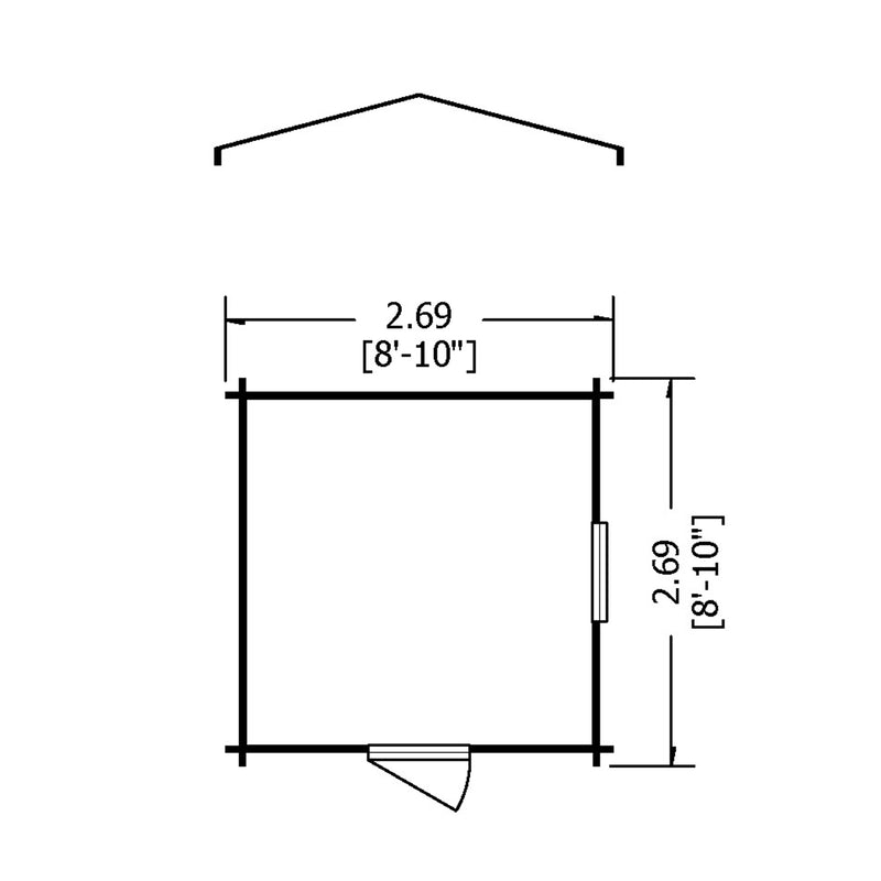 Camelot Log Cabin - Various Sizes Available