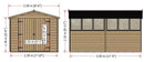 12'x8' Double Door Overlap Shed