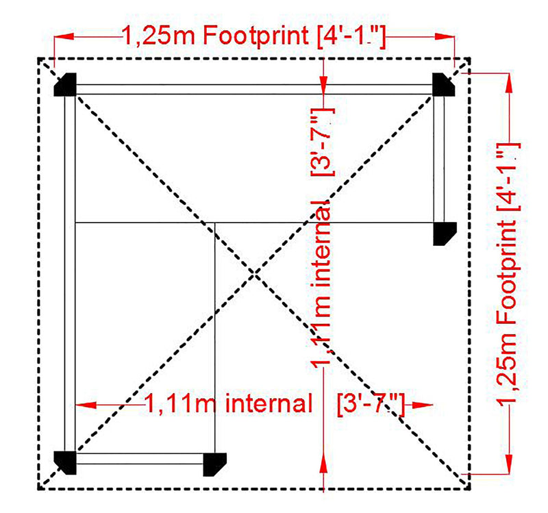Honeysuckle Corner Garden Arbour (4'1'' x 4'1'') |