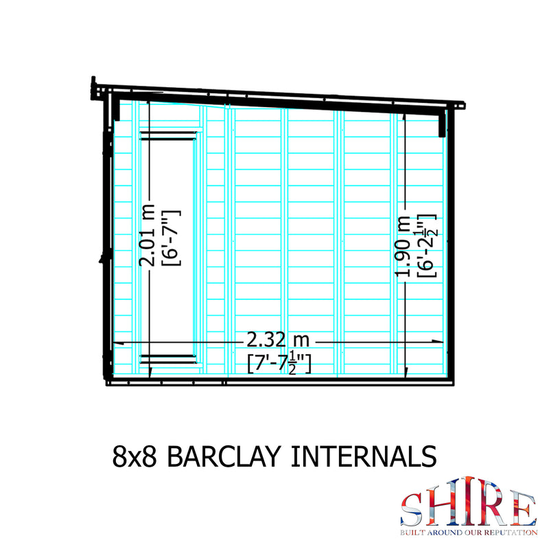 Barclay Corner Summerhouse with Side Storage (8' x 12')