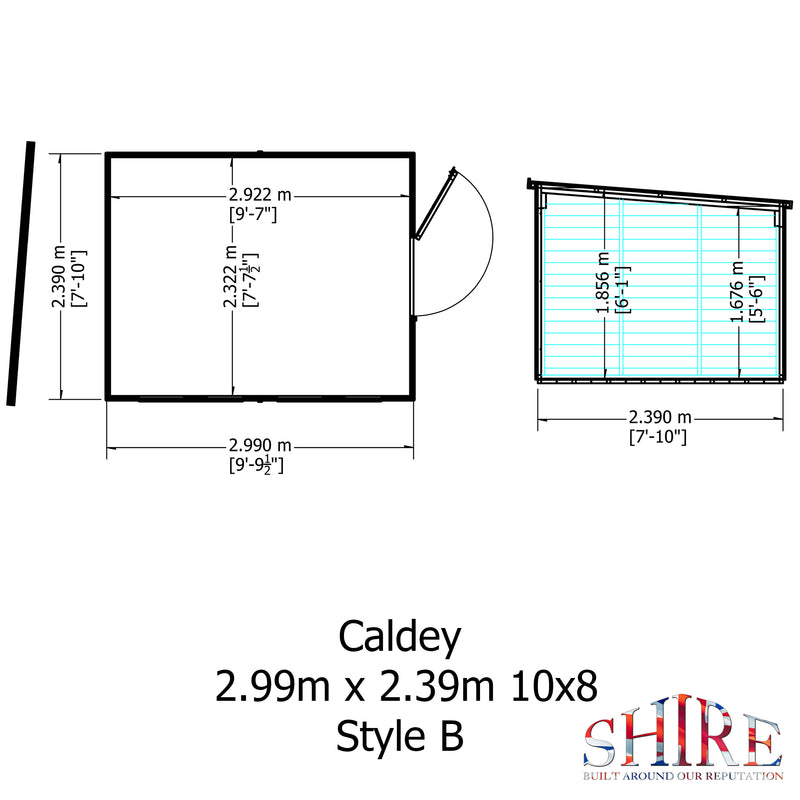 Caldey (10' x 8') Professional Storage Shed