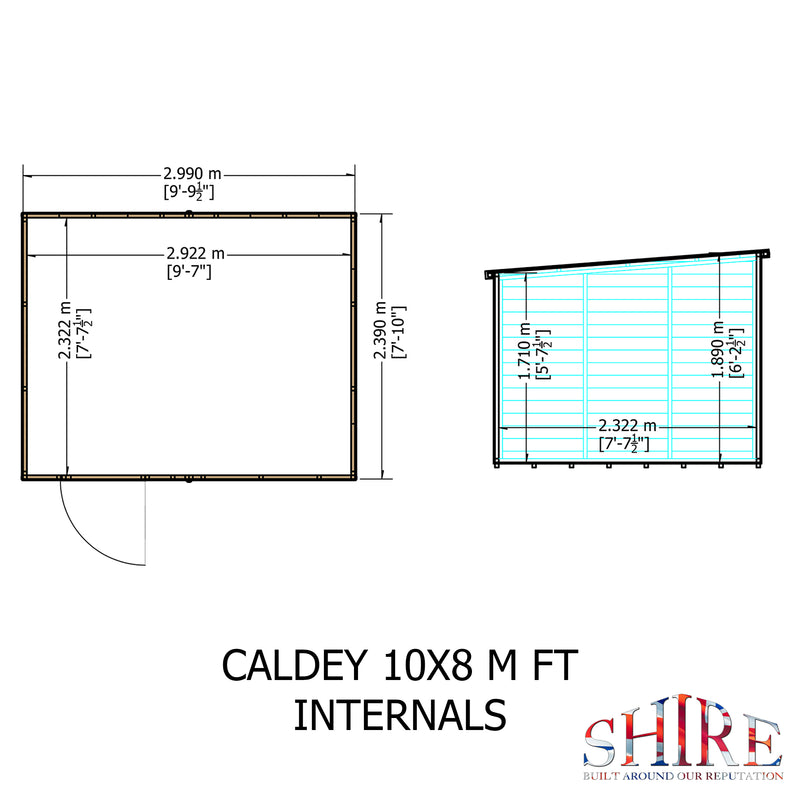 Caldey (10' x 8') Professional Storage Shed