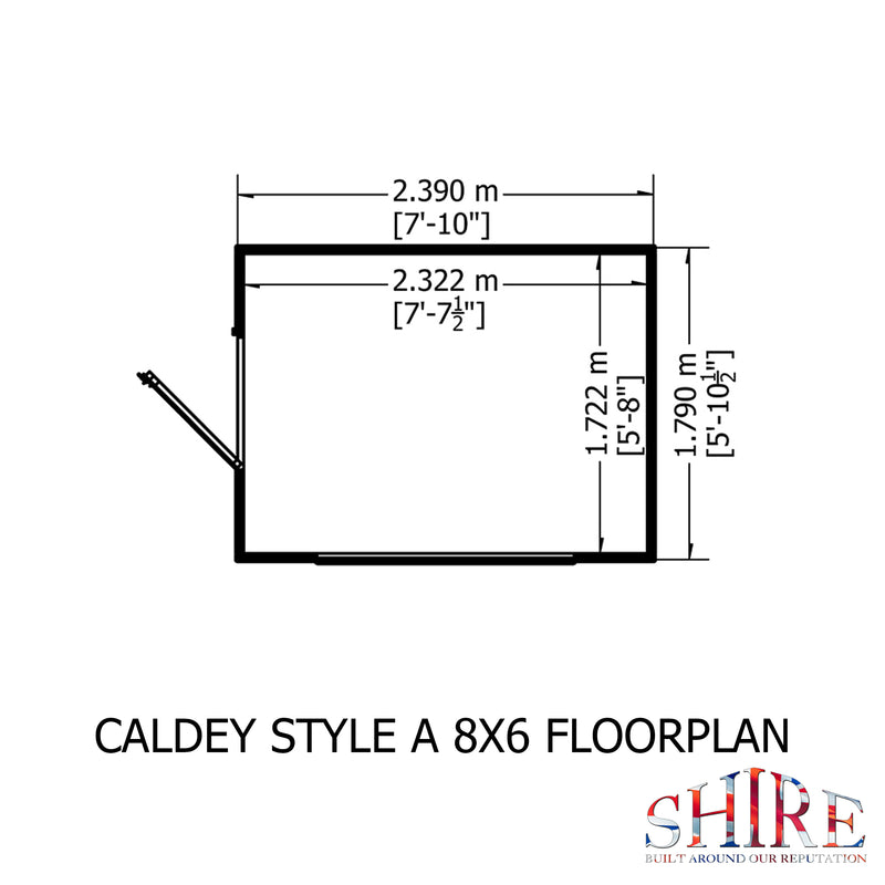 Caldey (8' x 6') Professional Storage Shed
