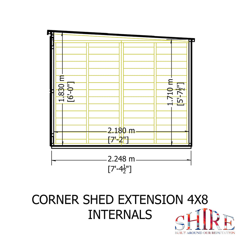 Barclay Corner Summerhouse with Side Storage (8' x 12')