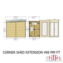 Barclay Corner Summerhouse with Side Storage (8' x 12')