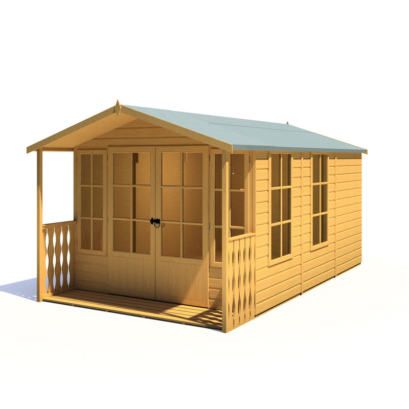 Delmora Summerhouse 8'x14' in T&G - Including 2ft Veranda