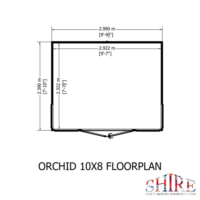 Orchid Summerhouse 10' x 8' (2990 x 2390mm)