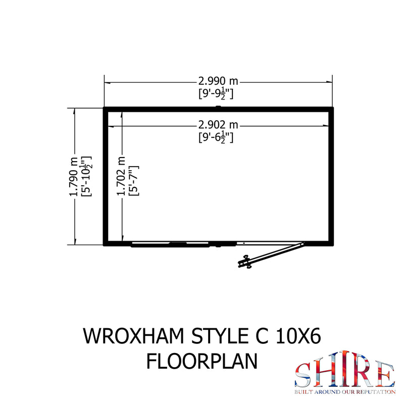 Goodwood Wroxham (10' x 6') Professional Tongue and Groove Shed