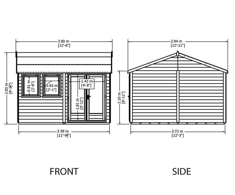 Garden Studio / Office in 20mm Superlap (12' x 12')