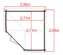 Ardcastle Log Cabin 10G x 10 (2960G x 2960mm) in 28mm Logs
