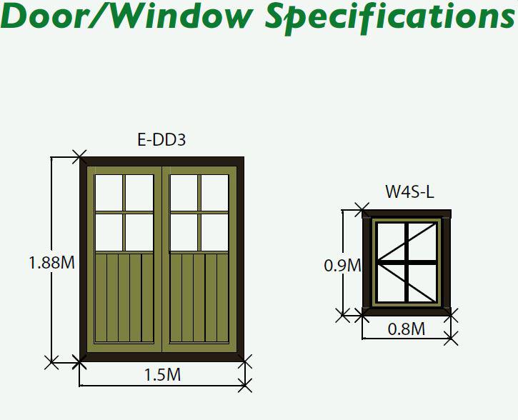 Ashdown Log Cabin - Various Sizes Available