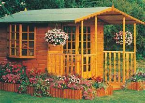 Goodwood Gold Fleur De Lys (8' x 7') Summerhouse