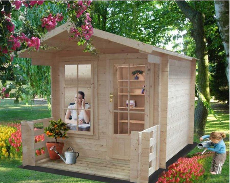 Maulden Log Cabin - Various Sizes Available - Includes Verandah