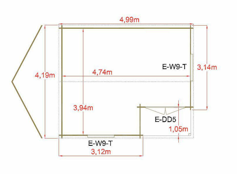 Ringwood Log Cabin in 28mm Logs - Various Sizes Available