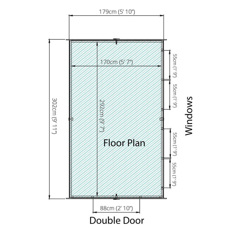 10'x6' Overlap Apex Shed