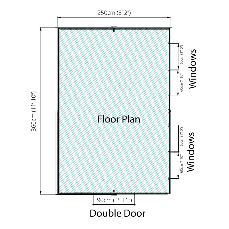 12'x8' Overlap Apex Shed