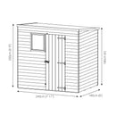 8'x6' Overlap Pent Shed