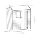 6'x4' Overlap Reverse Apex Shed