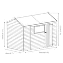 10'x6' Overlap Reverse Apex Shed