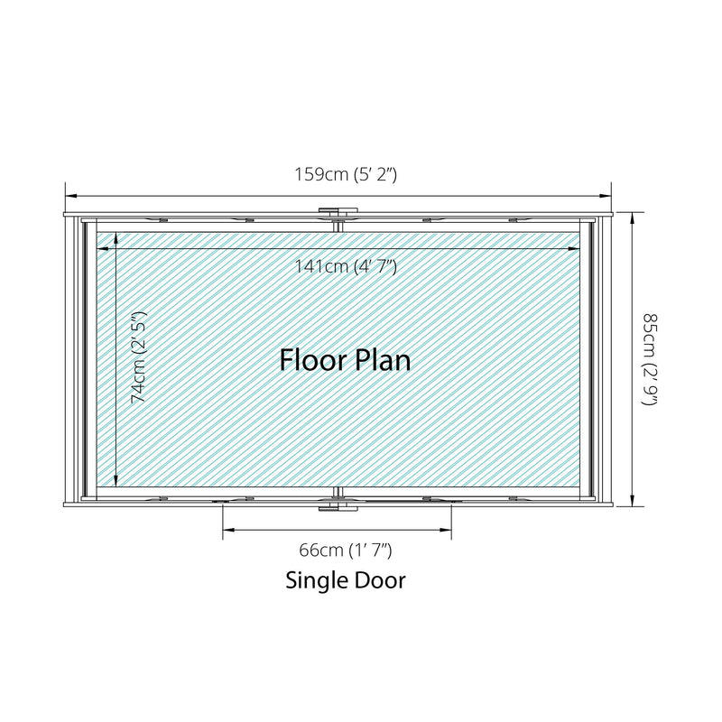 3'x5' Overlap Apex Shed
