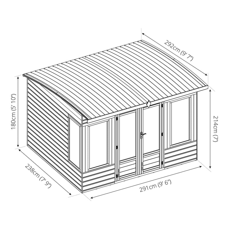 Helios 10'x8' Shiplap T&G Summerhouse