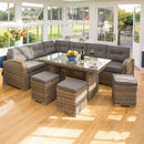 Thornbury Corner Dining Set - Natural Weave