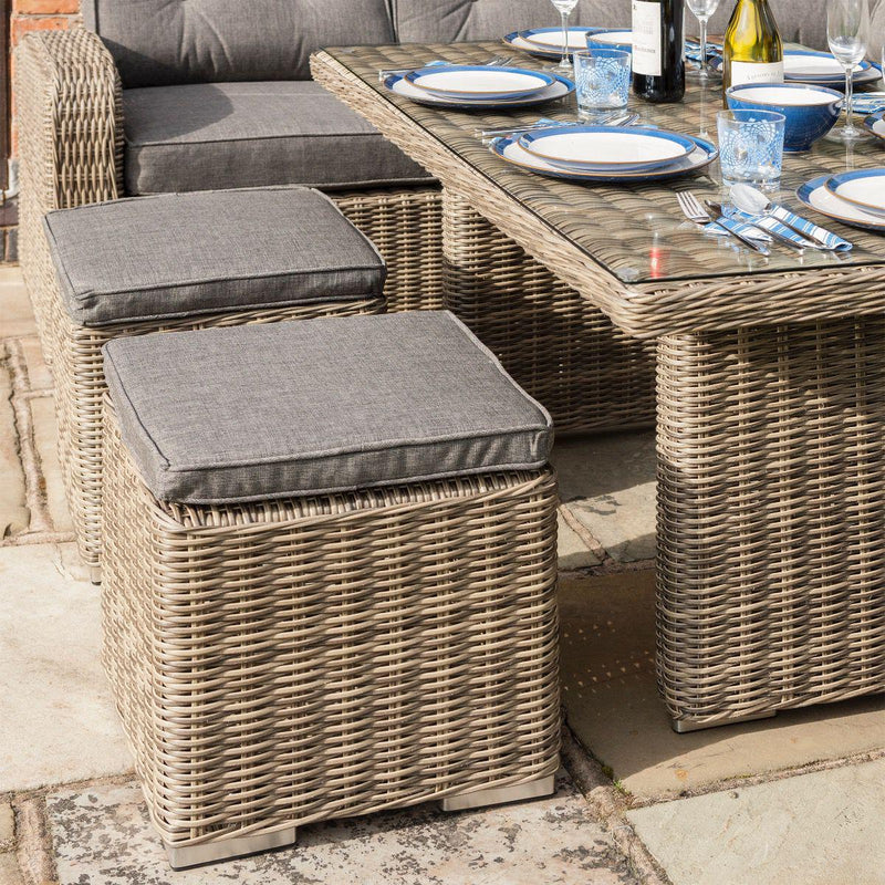 Thornbury Corner Dining Set - Natural Weave